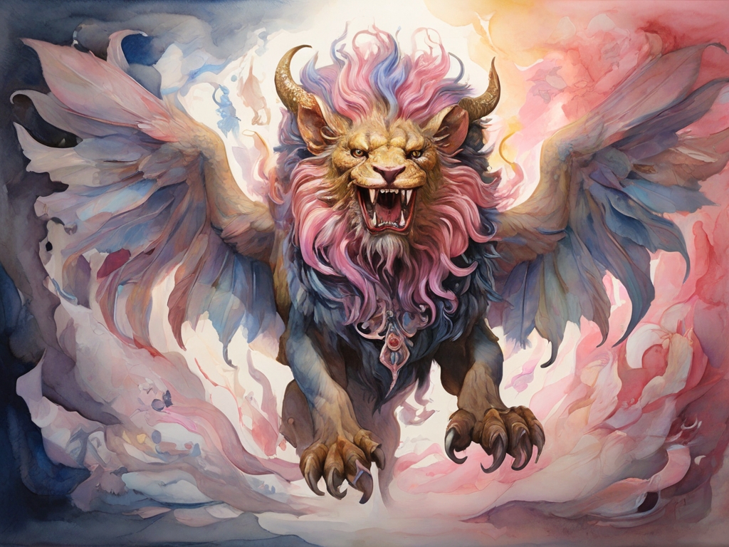 Default_A_mesmerizingly_eccentric_manticore_boasting_a_mane_of_1