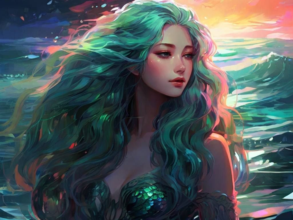 Default_A_luminous_shimmering_selkie_of_digital_anime_her_skin_1
