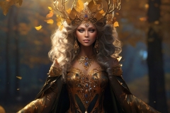 Default_A_gilded_wild_witch_her_flowing_golden_robes_reminisce_1