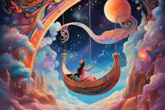 Default_A_magically_soaring_chromatic_galactic_gondola_adorned_0