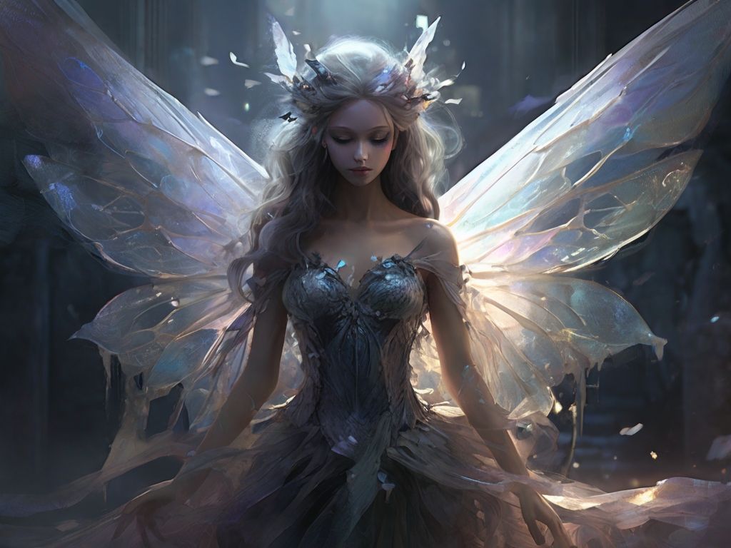 Default_A_vividly_haunting_fairy_her_ethereal_beauty_contraste_1