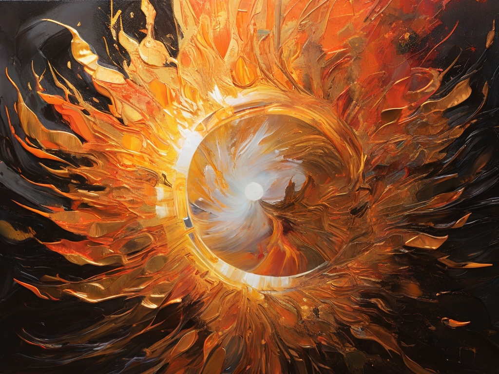 Default_A_blazing_virtual_solar_flare_captured_in_an_acrylic_p_0