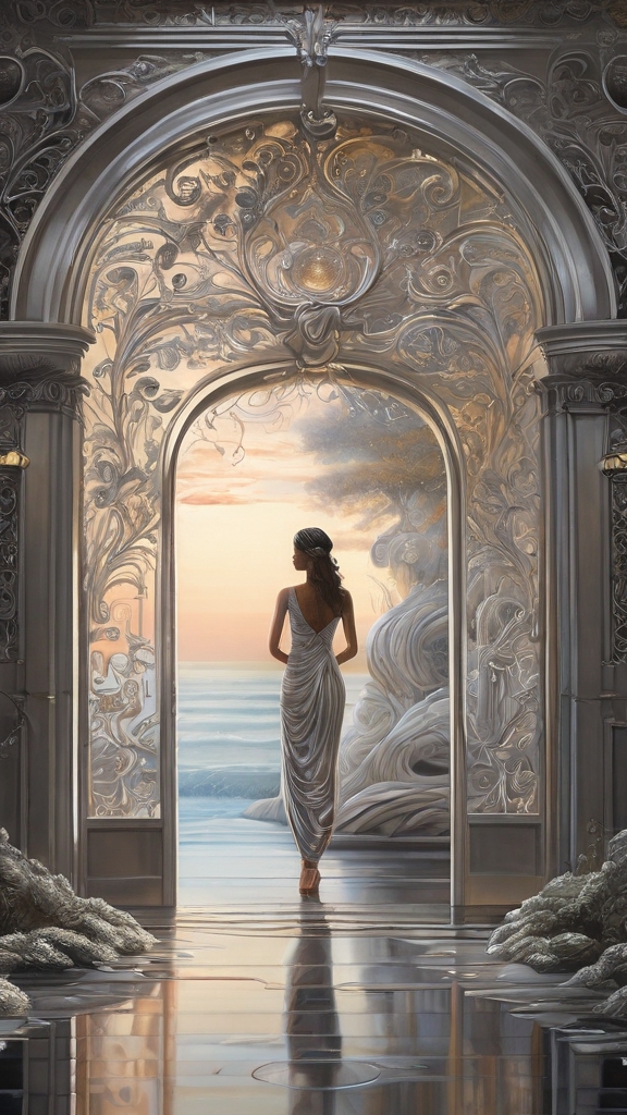 Default_Glistening_with_opulent_elegance_a_silvery_time_portal_1