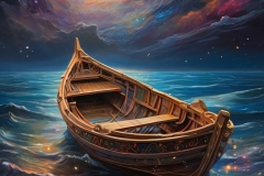 Default_A_whimsically_shimmering_skiff_its_hull_decorated_with_0