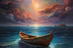 Default_A_whimsically_shimmering_skiff_its_hull_decorated_with_1