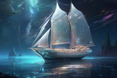 Default_An_ethereal_bioluminescent_satellite_schooner_drifts_g_0