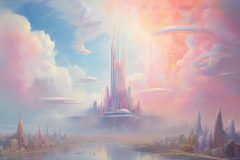 Default_In_a_dreamlike_haze_a_futuristic_illusory_cloud_city_e_0